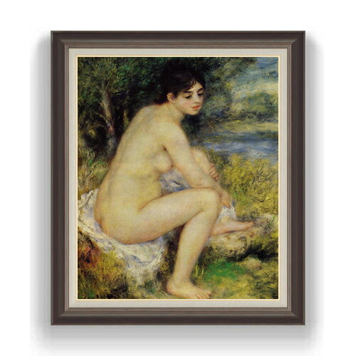 【油絵 直筆仕上げ】ルノワール 座る浴女 F20 【油彩 キャンバス 国内生産 インテリア】絵画 販売 20号 人物画 863×734mm 複製画 送料無料 プレゼント ギフト 開店祝い 開業祝い 退職祝い 新築祝い リビング 玄関 モダン 壁掛け