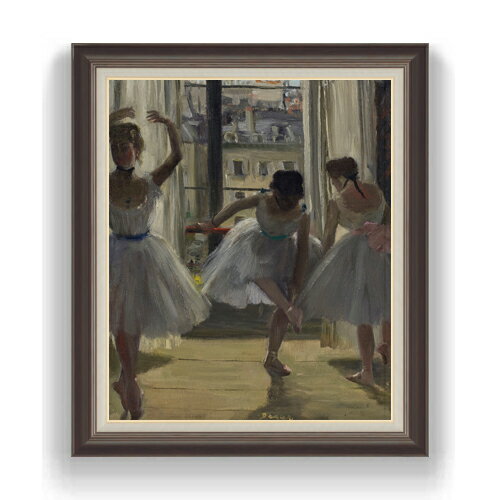 Rakuten - 【油絵 直筆仕上げ】ドガ 三人の踊り子 F20 【油彩 キャンバス 国内生産 インテリア】絵画 販売 20号 人物画 863×734mm 複製画 送料無料 プレゼント ギフト 開店祝い 開業祝い 退職祝い 新築祝い リビング 玄関 モダン 壁掛け