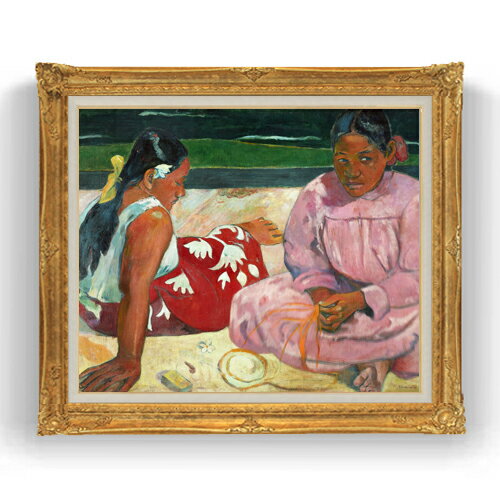 【油絵 直筆仕上げ】ゴーギャン タヒチの女 F20 【油彩 キャンバス 国内生産 インテリア】絵画 販売 20号 人物画 865×736mm 複製画 送料無料 ...