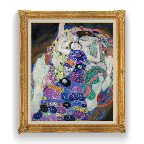 【油絵 直筆仕上げ】クリムト The Virgin F20 【油彩 キャンバス 国内生産 インテリア】絵画 販売 20号 抽象画 865×736mm 複製画 送料無料 プレゼント ギフト 開店祝い 開業祝い 退職祝い 新築祝い リビング 玄関 モダン 壁掛け