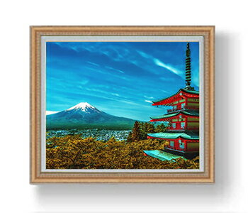 【油絵 直筆仕上げ】富士山-霊峰- F20サイズ 883×754mm 額入り 油彩 風景画 オリジナルインテリア絵画 ..