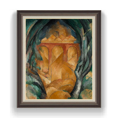  ジョルジュ・ブラック The Viaduct at L'Estaque F20 絵画 販売 20号 抽象画 863×734mm 複製画 送料無料 プレゼント ギフト 開店祝い 開業祝い 退職祝い 新築祝い リビング 壁掛け