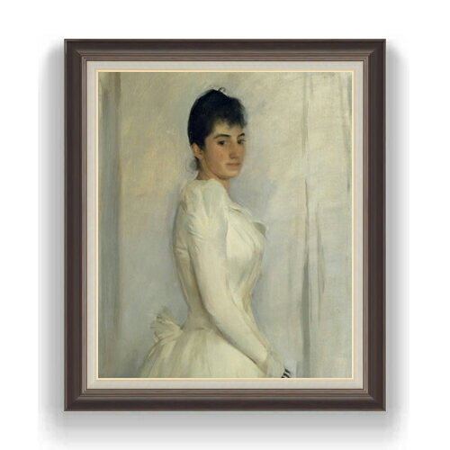 【油絵 直筆仕上げ】ラモン・カザス Portrait of Montserrat Carb F20 【額入り】絵画 販売 20号 人物画 863×734mm 複製画 送料無料 プレゼント ギフト 開店祝い 開業祝い 退職祝い 新築祝い リビング 壁掛け