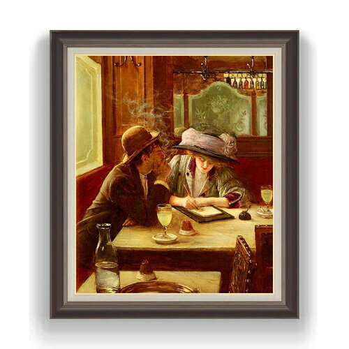 Rakuten - 【油絵 直筆仕上げ】ジャン・ベロー 手紙 F20 【額入り】絵画 販売 20号 風景画 863×734mm 複製画 送料無料 プレゼント ギフト 開店祝い 開業祝い 退職祝い 新築祝い リビング 壁掛け