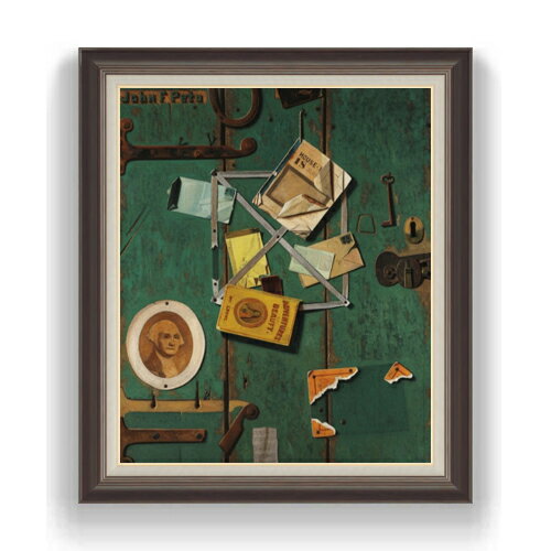 【油絵 直筆仕上げ】ジョン・F・ペト A Closet Door F20 【額入り】絵画 販売 20号 静物画 863×734mm 複製画 送料無料 プレゼント ギフト 開店祝い 開業祝い 退職祝い 新築祝い リビング 壁掛け