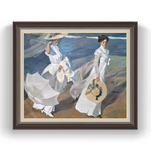 ソローリャ Strolling along the Seashore F20 絵画 販売 20号 風景画 863×734mm 複製画 送料無料 プレゼント ギフト 開店祝い 開業祝い 退職祝い 新築祝い リビング 壁掛け