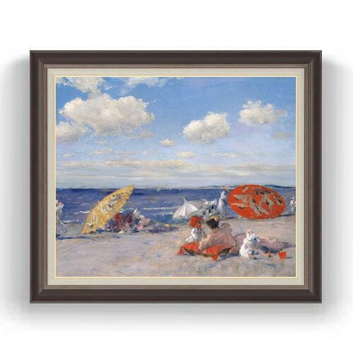 【油絵 直筆仕上げ】チェイス At the Seaside F20 【額入り】絵画 販売 20号 風景画 863×734mm 複製画 送料無料 プレゼント ギフト 開店祝い 開業祝い 退職祝い 新築祝い リビング 壁掛け