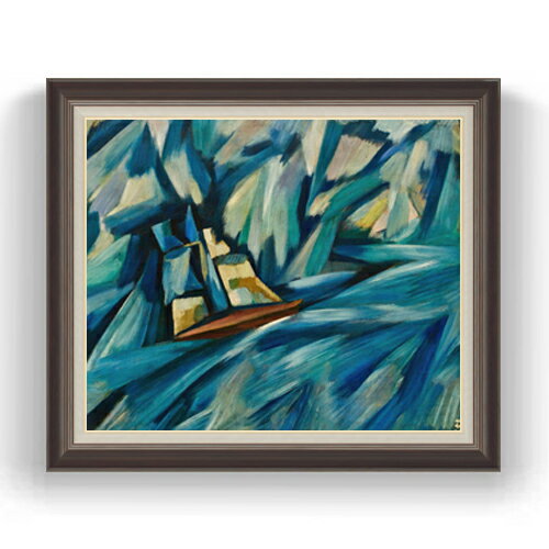 Rakuten - 【油絵 直筆仕上げ】カルドーゾ 帆船 F20 【額入り】 絵画 販売 20号 油彩 抽象画 863×734mm 複製画 送料無料 プレゼント ギフト 開店祝い 開業祝い 退職祝い 新築祝い リビング アートフレーム 壁掛け