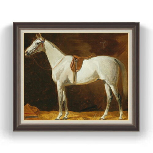 Rakuten - 【油絵 直筆仕上げ】エミール・フォルカース 白い馬 F20 【額入り】 絵画 販売 20号 油彩 抽象画 863×734mm 複製画 送料無料 プレゼント ギフト 開店祝い 開業祝い 退職祝い 新築祝い リビング アートフレーム 壁掛け