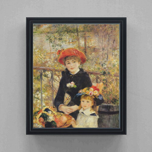 樂天商城 - 【油絵 直筆仕上げ】ルノワール テラスにて F20 【油彩 キャンバス シンプルフレーム】絵画 販売 20号 人物画 795×673mm 複製画 送料無料 プレゼント ギフト 開店祝い 開業祝い 退職祝い 新築祝い リビング 玄関 モダン 壁掛け