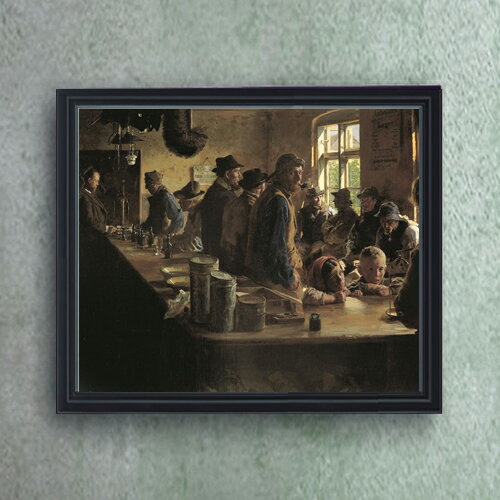 【油絵 直筆仕上げ】クロイヤー A the victualler's when there is no fishing F20 【油彩 キャンバス シンプルフレーム】絵画 販売 20号 風景画 795×673mm 複製画 送料無料