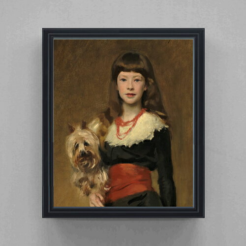 Rakuten - 【油絵 直筆仕上げ】サージェント Miss Beatrice Townsend F20 【油彩 キャンバス シンプルフレーム】絵画 販売 20号 人物画 795×673mm 複製画 送料無料 プレゼント ギフト 開店祝い 開業祝い 退職祝い 新築祝い リビング 玄関 モダン 壁掛け