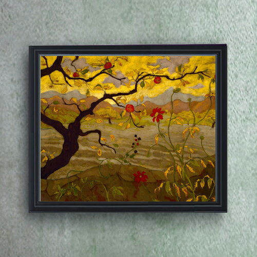 ポール・ランソン Apple Tree with Red Fruit F20 絵画 販売 20号 抽象画 795×673mm 複製画 送料無料 プレゼント ギフト 開店祝い 開業祝い 退職祝い 新築祝い リビング 玄関 モダン 壁掛け