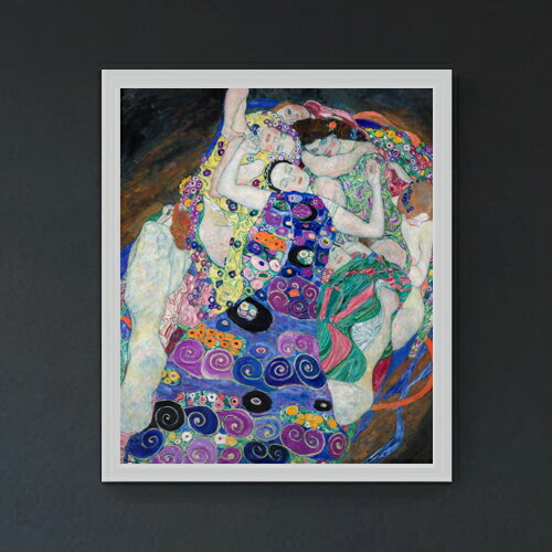 【油絵 直筆仕上げ】クリムト The Virgin F20 【油彩 キャンバス シンプルフレーム】絵画 販売 20号 抽象画 795×673mm 複製画 送料無料 プレゼント ギフト 開店祝い 開業祝い 退職祝い 新築祝い リビング 玄関 モダン 壁掛け