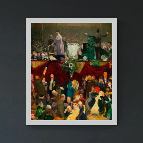 【油絵 直筆仕上げ】ジョージ・ベローズ The Sawdust Trail F20 【油彩 キャンバス シンプルフレーム】絵画 販売 20号 風景画 795×673mm 複製画 送料無料 プレゼント ギフト 開店祝い 開業祝い 退職祝い 新築祝い リビング 玄関 モダン 壁掛け