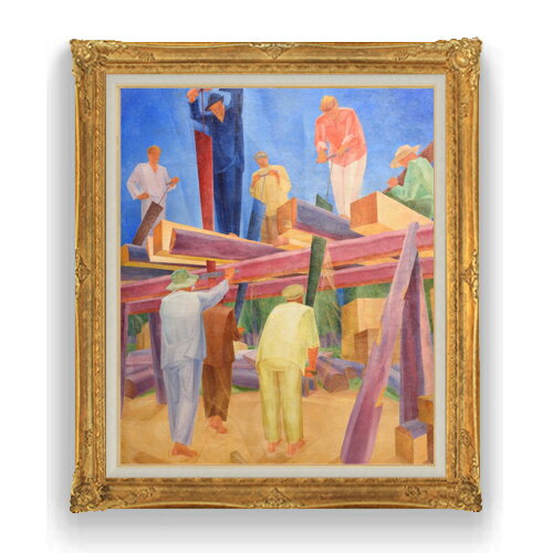 樂天商城 - 【油絵 直筆仕上げ】アレクサンダーボゴマゾフ Sawyers F20 【アップグレード額縁】絵画 販売 20号 抽象画 865×736mm 複製画 送料無料 プレゼント ギフト 開店祝い 開業祝い 退職祝い 新築祝い リビング 壁掛け