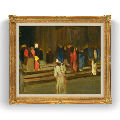 樂天商城 - 【油絵 直筆仕上げ】カンディンスキー　セントクラウド公園 F20 【アップグレード額縁】 絵画 販売 20号 油彩 抽象画 865×736mm 複製画 送料無料 プレゼント ギフト 開店祝い 開業祝い 退職祝い 新築祝い リビング アートフレーム 壁掛け