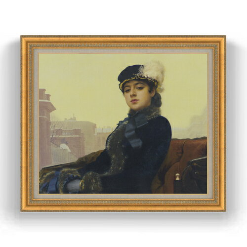 【油絵 直筆仕上げ】クラムスコイ 忘れえぬ人 F20 【油彩 キャンバス 国内生産 インテリア】絵画 販売 20号 人物画 883×754mm 複製画 送料無料 プレゼント ギフト 開店祝い 開業祝い 退職祝い 新築祝い リビング 玄関 モダン 壁掛け