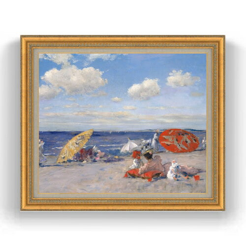 【油絵 直筆仕上げ】チェイス At the Seaside F20 【油彩 キャンバス 国内生産 インテリア】絵画 販売 20号 風景画 883×754mm 複製画 送料無料 プレゼント ギフト 開店祝い 開業祝い 退職祝い 新築祝い リビング 玄関 モダン 壁掛け