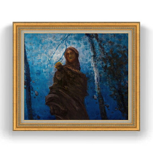 【油絵 直筆仕上げ】ヴァンキエ 月夜 F20 【額入り】 絵画 販売 20号 油彩 抽象画 883×754mm 複製画 送料無料 プレゼント ギフト 開店祝い 開業祝い 退職祝い 新築祝い リビング 玄関 モダン アートフレーム 壁掛け ラッピング