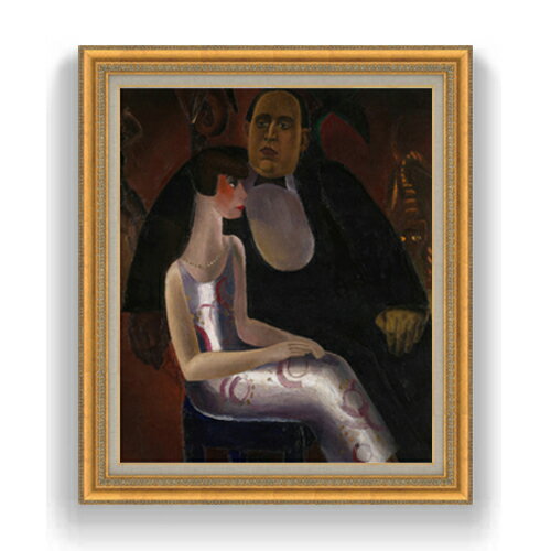 【油絵 直筆仕上げ】ベルゲ ヘッケとその妻ノリーヌ F20 【額入り】 絵画 販売 20号 油彩 抽象画 883×754mm 複製画 送料無料 プレゼント ギフト 開店祝い 開業祝い 退職祝い 新築祝い リビング 玄関 モダン アートフレーム 壁掛け