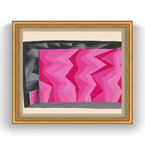 【油絵 直筆仕上げ】ライス 黒フレームのプロセニアムと大胆な色彩装置の劇場デザイン F20 【額入り】 絵画 販売 20号 油彩 抽象画 883×754mm 複製画 送料無料 プレゼント ギフト 開店祝い 開業祝い 退職祝い 新築祝い リビング 玄関 モダン アートフレーム 壁掛け