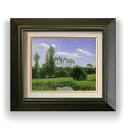 【油絵 直筆仕上げ】クロード・モネ ルエルの眺め F3 【額入り】 絵画 販売3号 油彩 風景画 420×368mm 複製画 送料無料 プレゼント ギフト 開店...