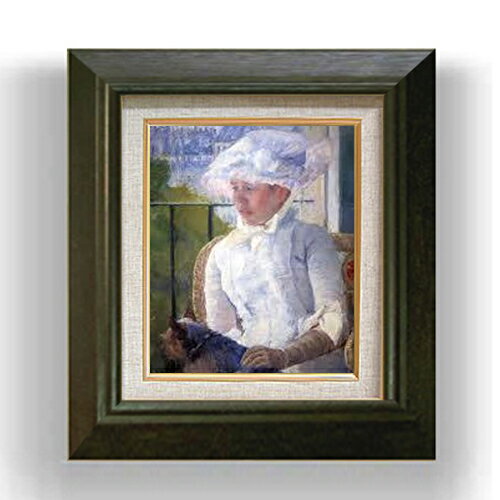 【油絵 直筆仕上げ】メアリー・カサット young girl at a window F3 【額入り】 絵画 販売3号 油彩 風景画 420×368mm 複製画 送料無料 プレゼント ギフト 開店祝い 開業祝い 退職祝い 新築祝い リビング 玄関 モダン アートフレーム 壁掛け