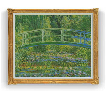 【油絵 直筆仕上げ】クロード・モネ 白い睡蓮 F30サイズ 【油彩 国内生産 インテリア】絵画 販売 30号 大きな絵画サイズ 額入り 風景画 額縁 1039×857mm 複製画 送料無料