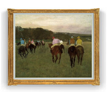 【油絵 直筆仕上げ】ドガ ロンシャンの競馬 F30サイズ 【油彩 国内生産 インテリア】絵画 販売 30号 大..