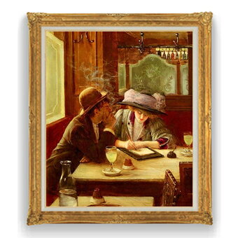 Rakuten - 【油絵 直筆仕上げ】ジャン・ベロー 手紙 F30サイズ 【油彩 国内生産 インテリア】絵画 販売 30号 大きな絵画サイズ 額入り 風景画 額縁 1039×857mm 複製画 送料無料