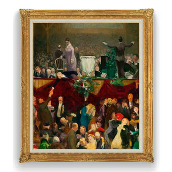 【油絵 直筆仕上げ】ジョージ・ベローズ The Sawdust Trail F30サイズ 【油彩 国内生産 インテリア】絵画 販売 30号 大きな絵画サイズ 額入り 風景画 額縁 1039×857mm 複製画 送料無料