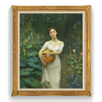 ������ ľɮ�ž夲�ۥե������ȥ��ʥ� Young Girl Carrying a Pumpkin F30������ ������ �������� ����ƥꥢ�۳��� ���� 30��...