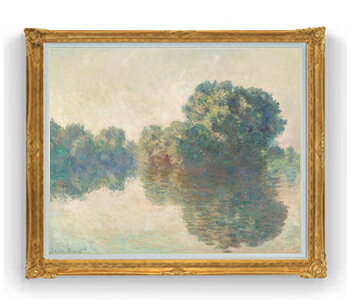 樂天商城 - 【油絵 直筆仕上げ】モネ ジヴェルニーのセーヌ川 F30サイズ 【油彩 国内生産 インテリア】絵画 販売 30号 大きな絵画サイズ 額入り 静物画 額縁 1039×857mm 複製画 送料無料