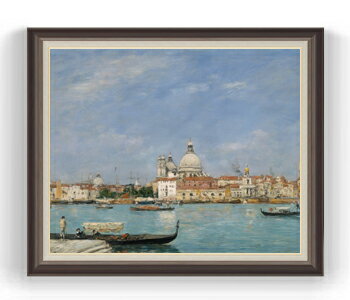 【油絵 直筆仕上げ】ブータン サンタ・マリア・デッラ・サルーテ聖堂-サン・ジョルジョ島から望む F30サイズ 【油彩 国内生産 インテリア】絵画 販売 30号 大きな絵画サイズ 額入り 風景画 額縁 1070×887mm 複製画 送料無料