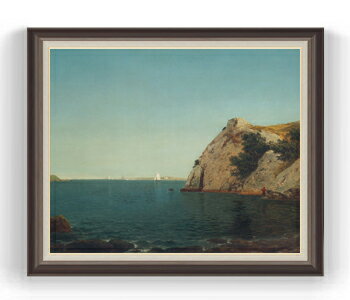 【油絵 直筆仕上げ】ケンセット ニューポートハーバーのビーコンロック F30サイズ 【油彩 国内生産 イ..