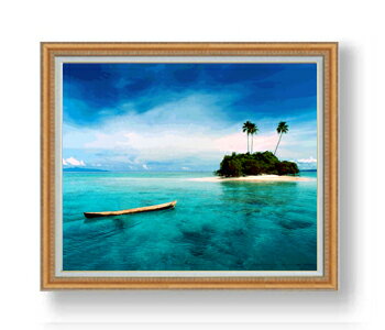 Rakuten - 【油絵 直筆仕上げ】サウスアイランド F30サイズ 額入り 【額入り】 油彩 風景画 オリジナルインテリア絵画 風水画 アート絵画 30号 大きな絵画サイズ 額入り 複製画 送料無料 1070×887mm