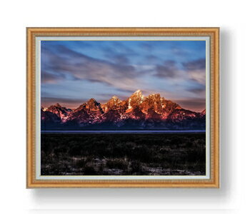 【油絵 直筆仕上げ】稜線-夜明けの効果- F30サイズ 額入り 【額入り】 油彩 風景画 オリジナルインテリア絵画 風水画 アート絵画 30号 大きな絵画サイズ 額入り 複製画 送料無料 1070×887mm