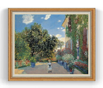 額縁外寸サイズ ---------------------------------------------- ゴールドC/シルバーC 1070×887mm ブラウン 1070×887mm ベーシックB 1065×883mm クラシックゴールド/クラシックシルバー 1039×857mm ---------------------------------------------- 絵自体（キャンバス）の大きさ　910×727mm 【お届け日数】 ご注文日から約2週間で到着いたします。 ※一部在庫商品は早期出荷可能の場合がございます。 お急ぎに際は別途Eメールにてお問い合わせください。 お問い合わせメールアドレス 　shopmaster@artrest.jp 【留意事項】 ※注文個数によりお届け日が変わることがあります。 ※直筆仕上げ商品のため色彩が若干異なる場合がございますので 予めご了承くださいませ。 絵画 販売 インテリア 油絵 油彩 壁掛け 複製画 風景画 ゴッホ モネ ルノワール その他 静物画 肖像画 アート プレゼント 開業祝い 退職祝い 新築祝い 玄関 リビングアート 風水 縁起 フレーム 贈り物クロード・モネ アルジャントゥイユの画家の家