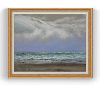 【油絵 直筆仕上げ】トライオン A Shift of Wind from East to Northwest F30サイズ 【油彩 国内生産 インテリア】絵画 販売 30号 大きな絵画サイズ 額入り 風景画 額縁 1070×887mm 複製画 送料無料