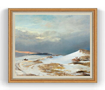 【油絵 直筆仕上げ】ルンドビー Winter Landscape F30サイズ 【油彩 国内生産 インテリア】絵画 販売 30号 大きな絵画サイズ 額入り 風景画 額縁 1070×887mm 複製画 送料無料