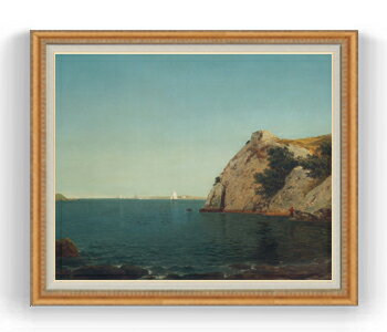 【油絵 直筆仕上げ】ケンセット ニューポートハーバーのビーコンロック F30サイズ 【油彩 国内生産 イ..