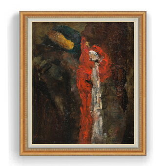 Rakuten - 【油絵 直筆仕上げ】アンソール 抽象画 F30サイズ 【油彩 国内生産 インテリア】絵画 販売 30号 大きな絵画サイズ 額入り 抽象画 額縁 1070×887mm 複製画 送料無料