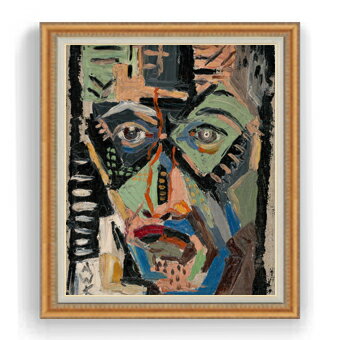 【油絵 直筆仕上げ】クビンチャン 男の顔 F30サイズ 【油彩 国内生産 インテリア】絵画 販売 30号 大き..