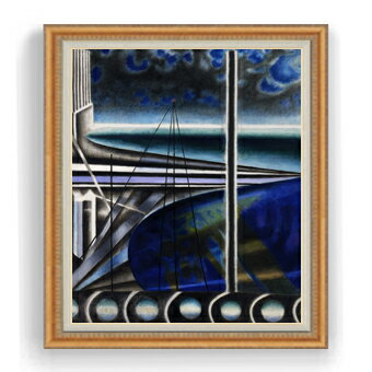 【油絵 直筆仕上げ】ステラ メトロポリタン港 F30サイズ 【油彩 国内生産 インテリア】絵画 販売 30号 ..