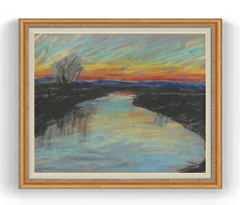 【油絵 直筆仕上げ】パルジャイ 赤い夜明け F30サイズ 【油彩 国内生産 インテリア】絵画 販売 30号 大きな絵画サイズ 額入り 抽象画 額縁 1070×887mm 複製画 送料無料