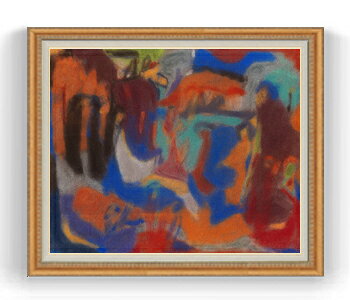 【油絵 直筆仕上げ】ヘルツェル フィギュラーレ・コンポジション F30サイズ 【油彩 国内生産 インテリ..