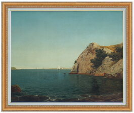 【油絵 直筆仕上げ】ケンセット ニューポートハーバーのビーコンロック F30 【油彩 国内生産 インテリ..