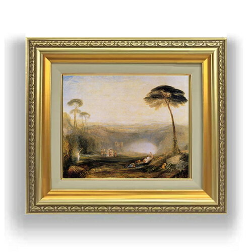 【油絵 直筆仕上げ】タ−ナー 金枝 F3サイズ 額入り 油絵直筆仕様げ 418×366mm 額縁ガラス板 ｜ 絵画 アート インテリア 壁掛け複製画