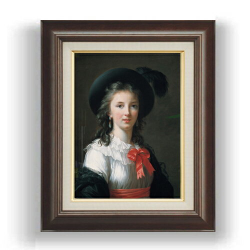 【油絵 直筆仕上げ】ルブラン 自画像 F4 【額入り】 絵画 販売 4号 油彩 人物画 461×370mm 複製画 送料無料 プレゼント ギフト 開店祝い 開業祝い 退職祝い 新築祝い リビング 玄関 モダン 壁掛け